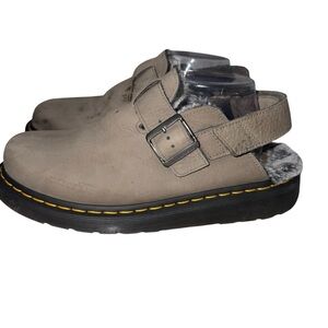 Dr Martens Jorge II Fleece Lined Clogs Nubuck Slip On Shoes US 10 Men 11 Women